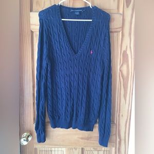 Royal Blue Ralph Lauren Sport Cable Knit Sweater